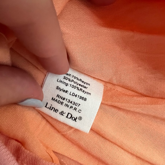 Line and Dot Coral dress - Picture 4 of 5